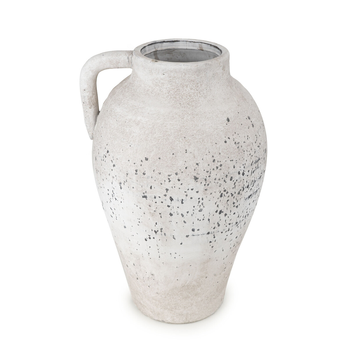 37cm Rustic Urn Vase with Handle grey, SO'HOME