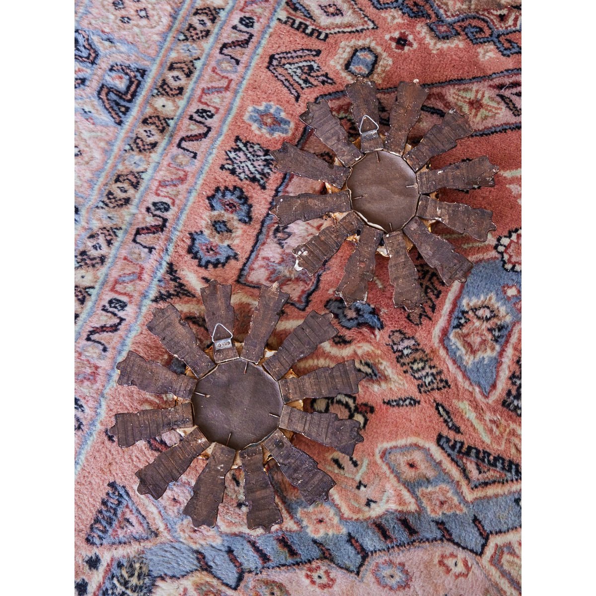 Paire de miroirs en bois patiné Igor N°1086 - Bon état miroir, DEBONGOUT