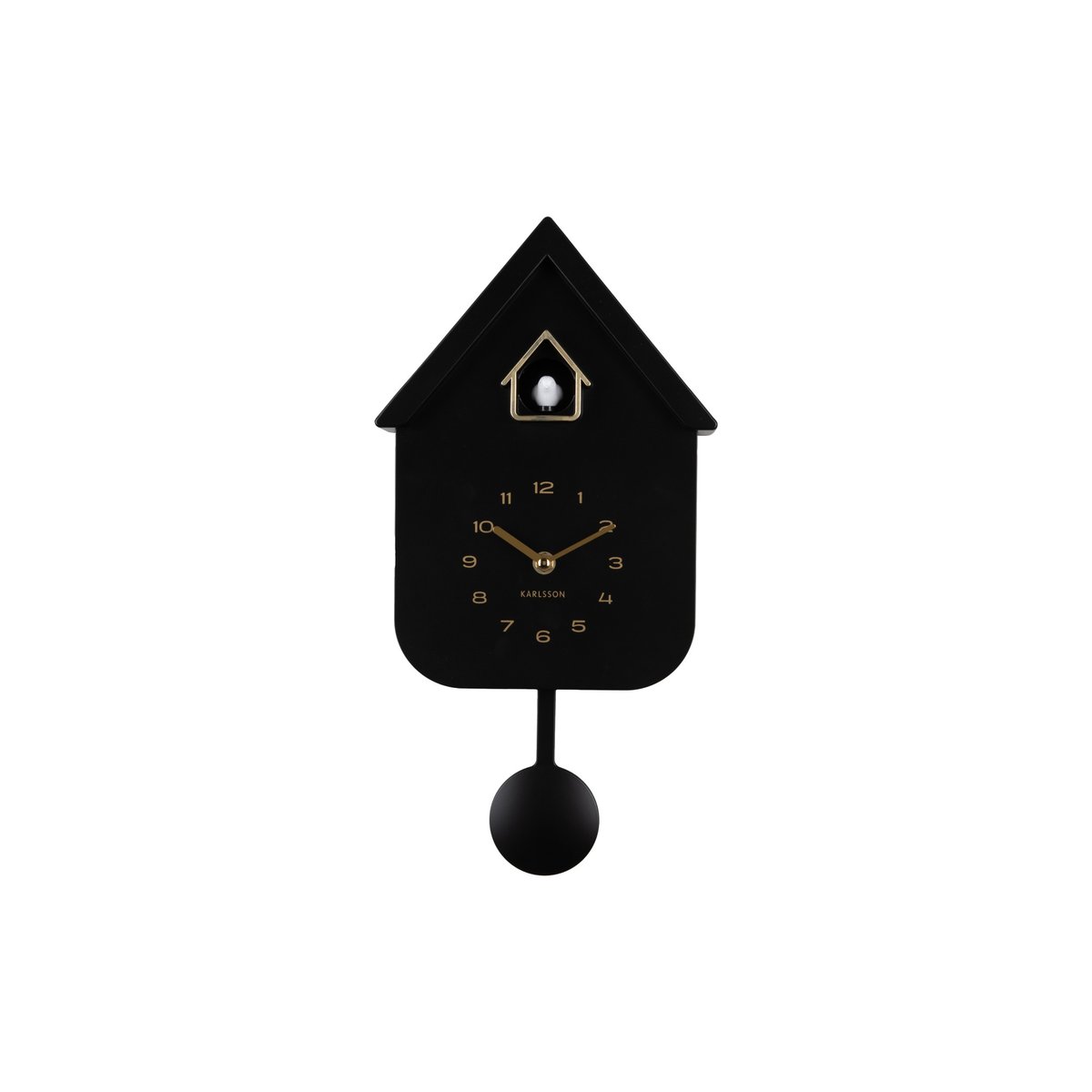 Horloge Murale Plastique SOLO COLOR CUCKOO noir, KARLSSON