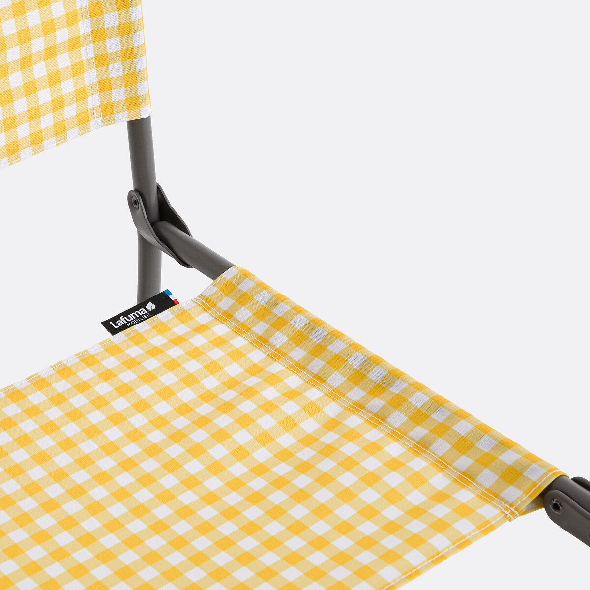 Cadeira baixa dobrável, Aline branco/amarelo, LA REDOUTE INTERIEURS