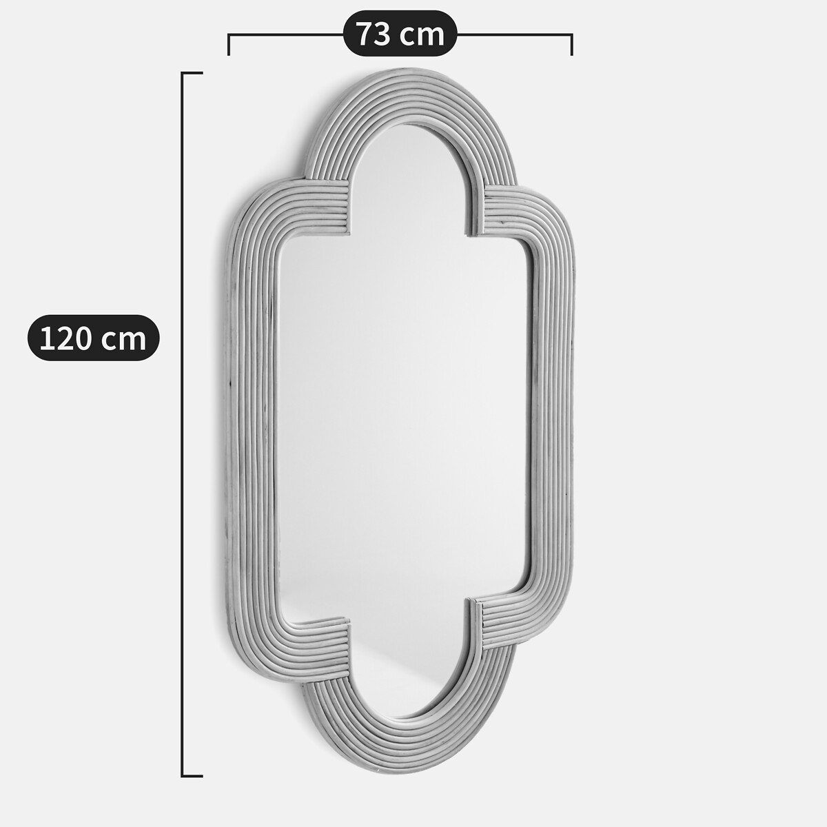 Miroir en rotin 120x73 cm, Rivia naturel, LA REDOUTE INTERIEURS