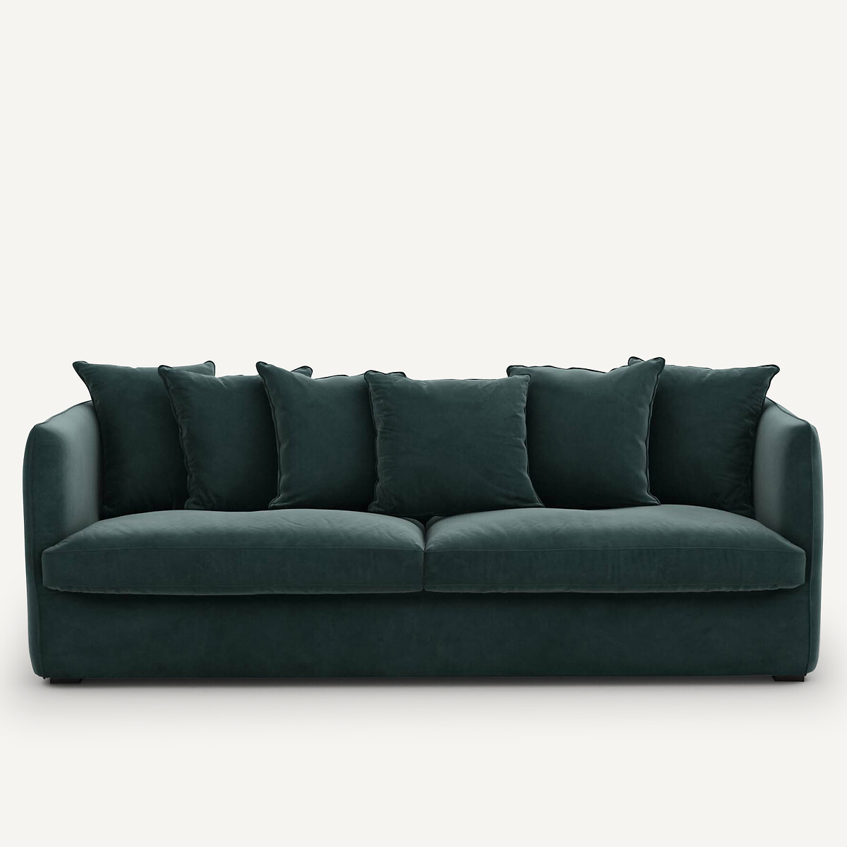 Canapé 3, 4 ou 5 places, en velours, Neo Chiquito vert cèdre, AM.PM