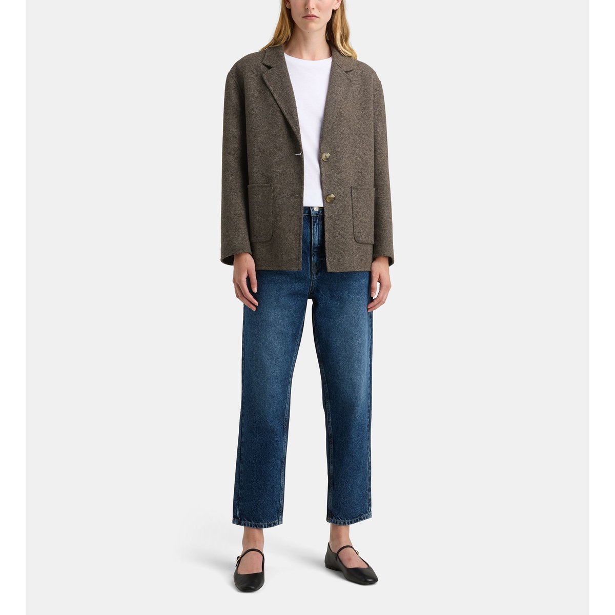 Veste droite eden twill beige, GALERIES LAFAYETTE