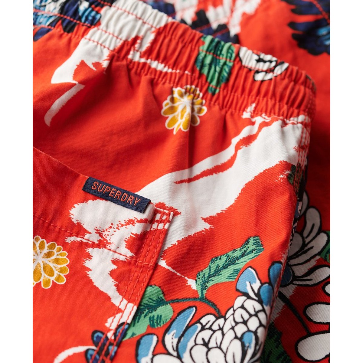 Short Bermuda Coupe Décontractée aya floral orange brûlé, SUPERDRY