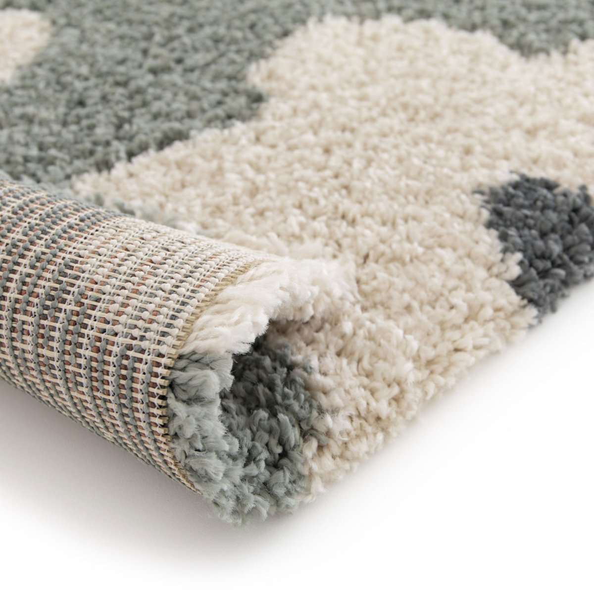 Tapis contemporain à motif floral- FLORA II vert de gris, DRAWER