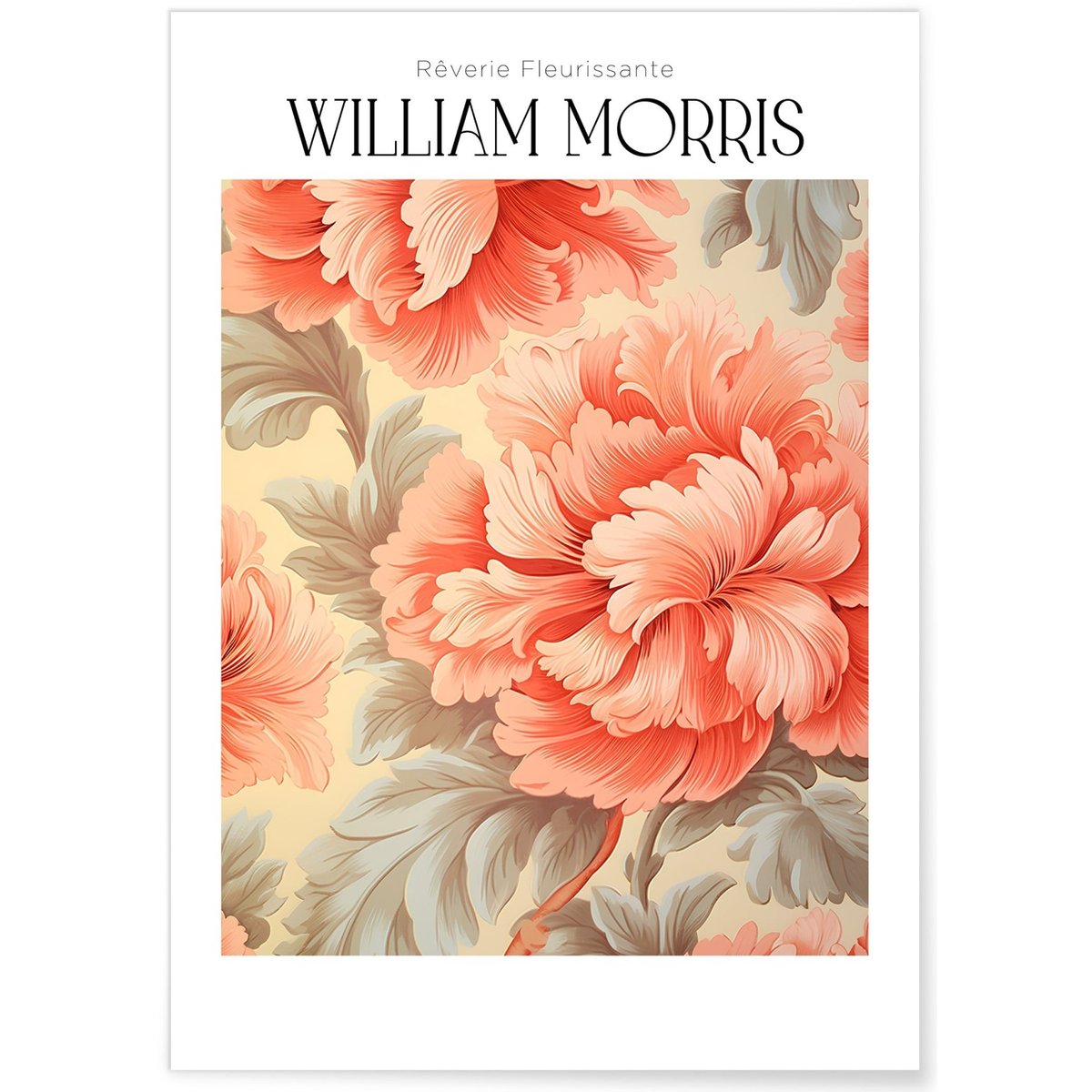 Affiche William Morris n°8 blanc, L'AFFICHERIE