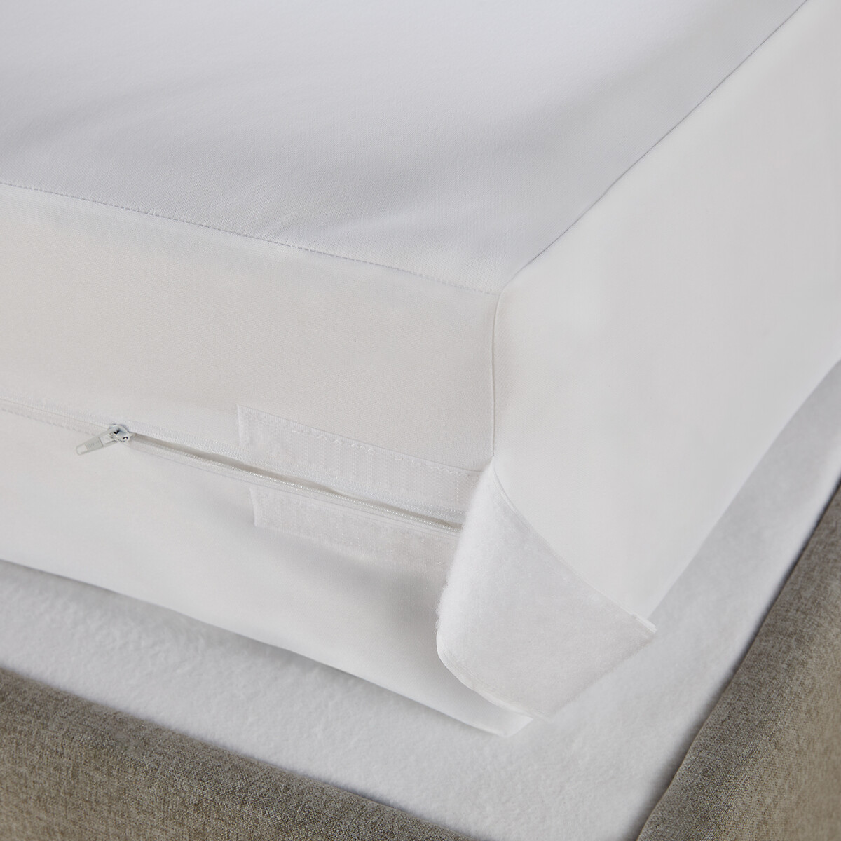 Capa integral para colchão antipercevejos da cama, alt. 22 cm branco, LA REDOUTE INTERIEURS