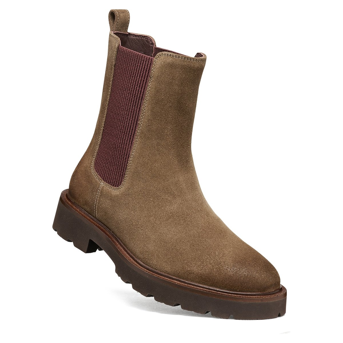 Bottines chelsea en cuir suède, NORIZE taupe foncé, GEOX