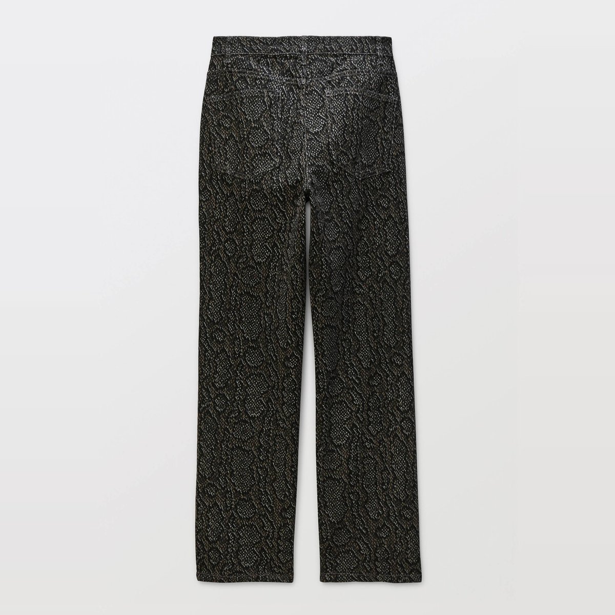 Pantalon droit à motifs en coton bio GOTS gris fonce anthracite, MONOPRIX