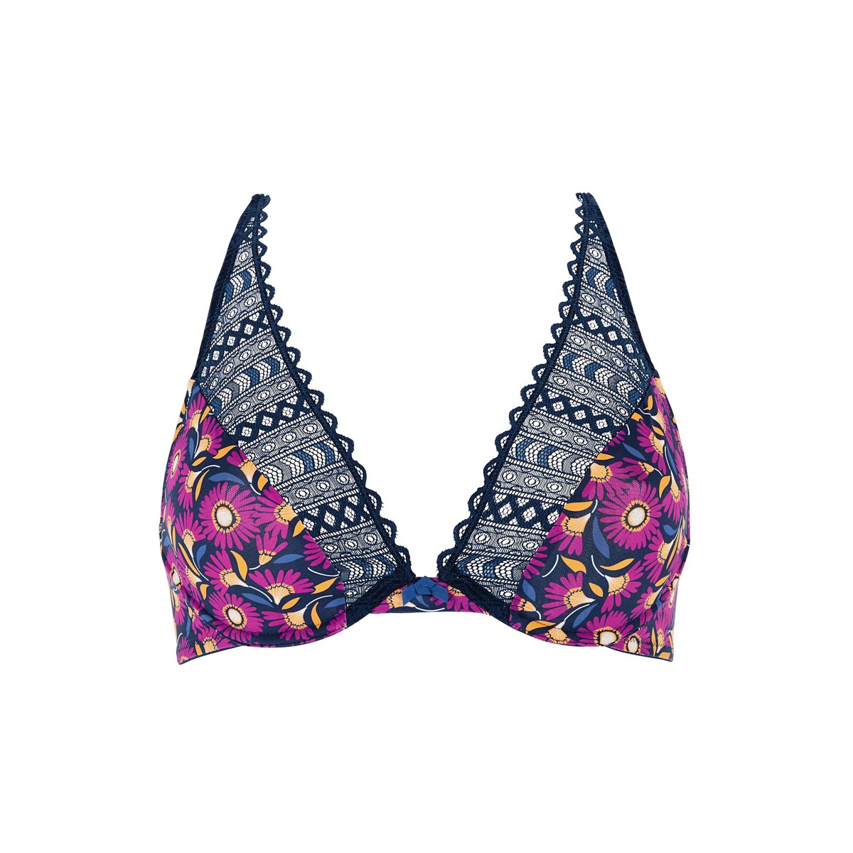 Soutien-gorge TALENTUEUSE tournesol fond bleu, BILLET DOUX