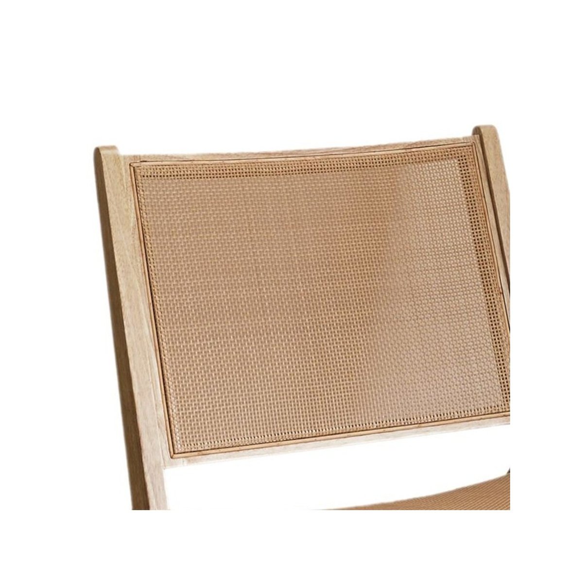Fauteuil en bois et assise cannage beige, DECORATIE