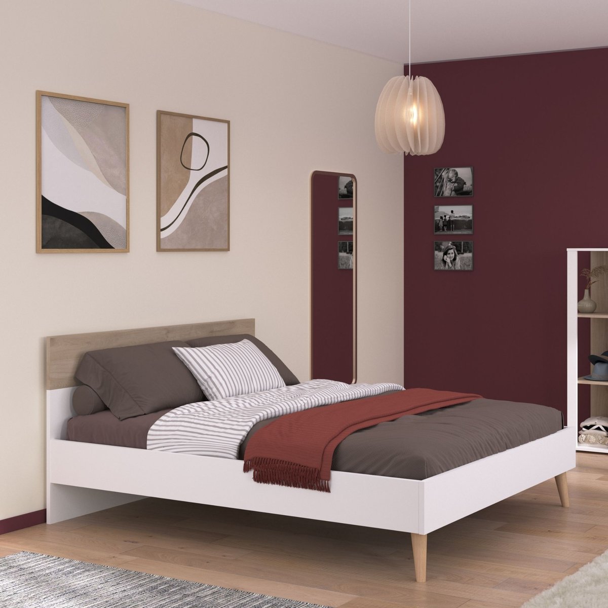 Lit scandinave - GABY blanc, TERRE DE NUIT
