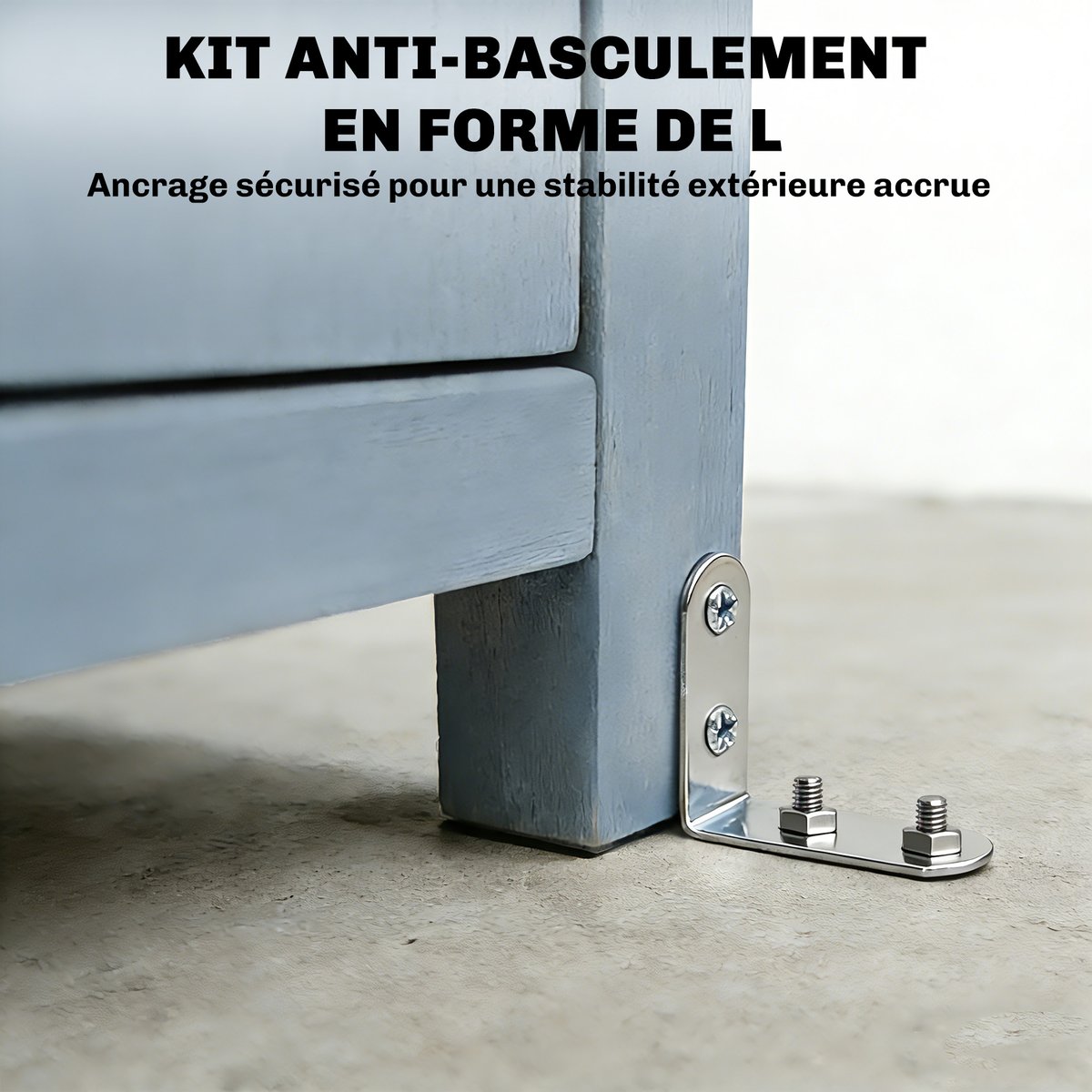 Armoire de rangement d'extérieur Bois de gris, OUTSUNNY