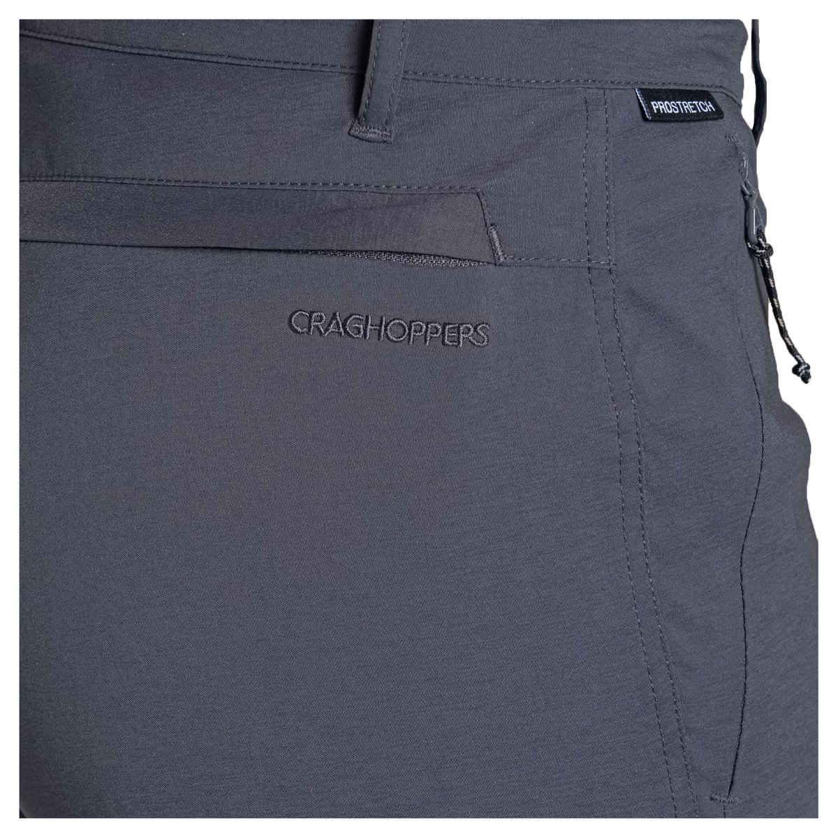 Pantalon uni à taille mi-haute KIWI PRO gris foncé, CRAGHOPPERS