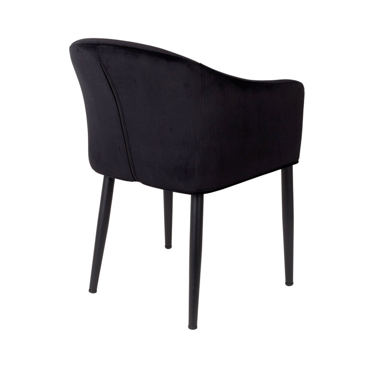 Fauteuil de table design en velours- CATELYN noir, DRAWER