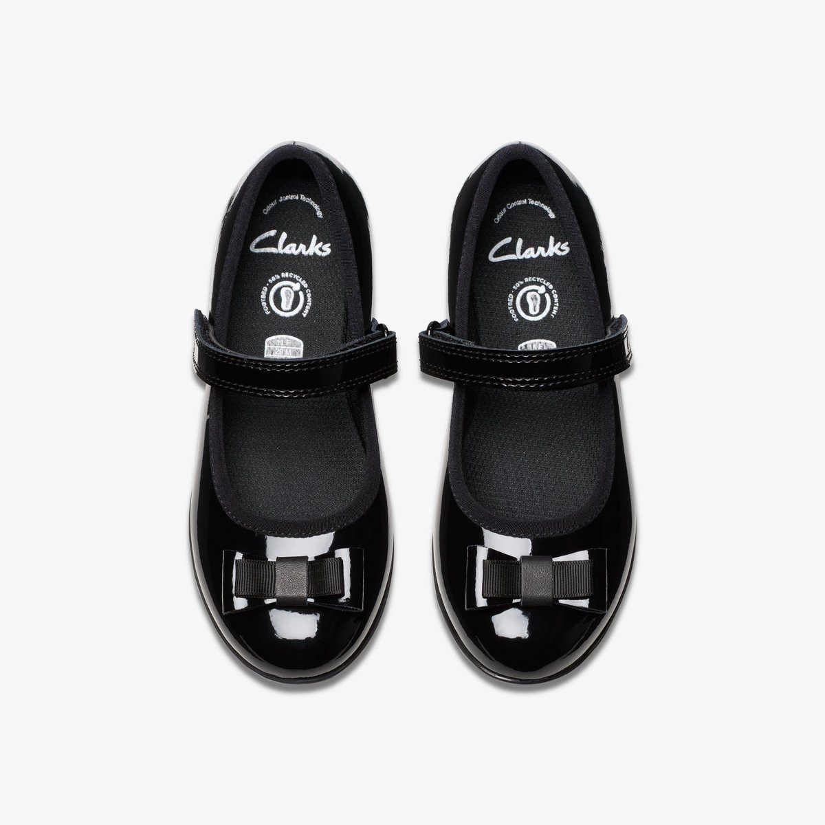 Ballerines Brevet Coupe Large FINJA TAP K noir, CLARKS
