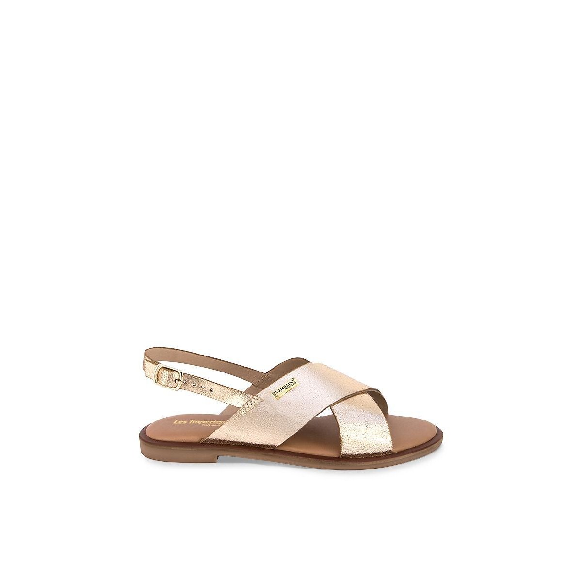 Doalisse Flat Leather Sandals gold-coloured, LES TROPEZIENNES PAR M.BELARBI