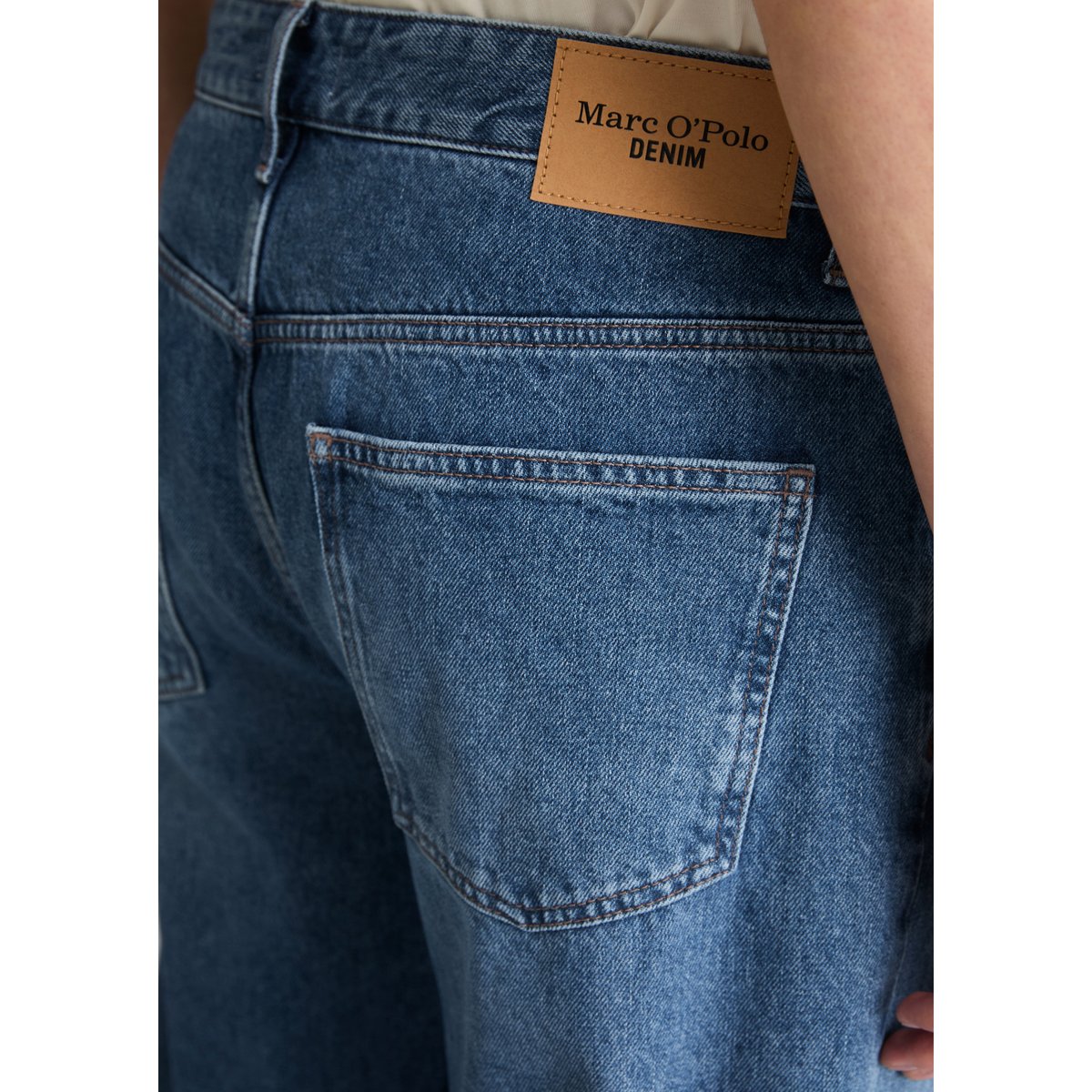 Jeans modèle Sverre droit en pur coton bio bleu moyen, MARC O’POLO DENIM