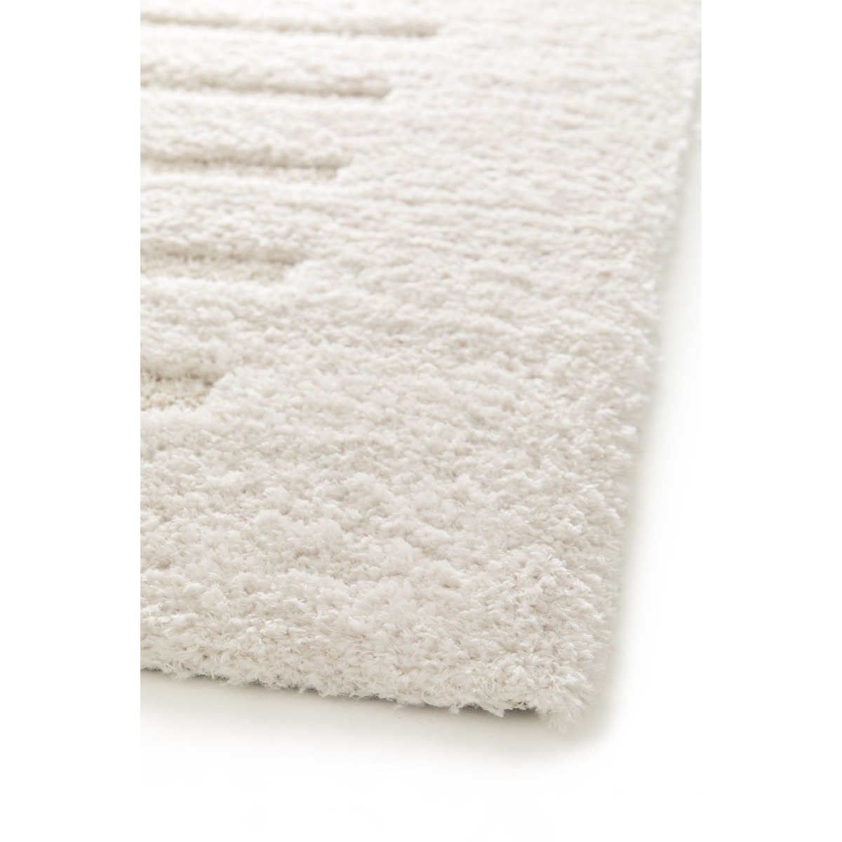 Tapis shaggy doux à relief graphique ORGANIC RELIEF crème, THE DECO FACTORY