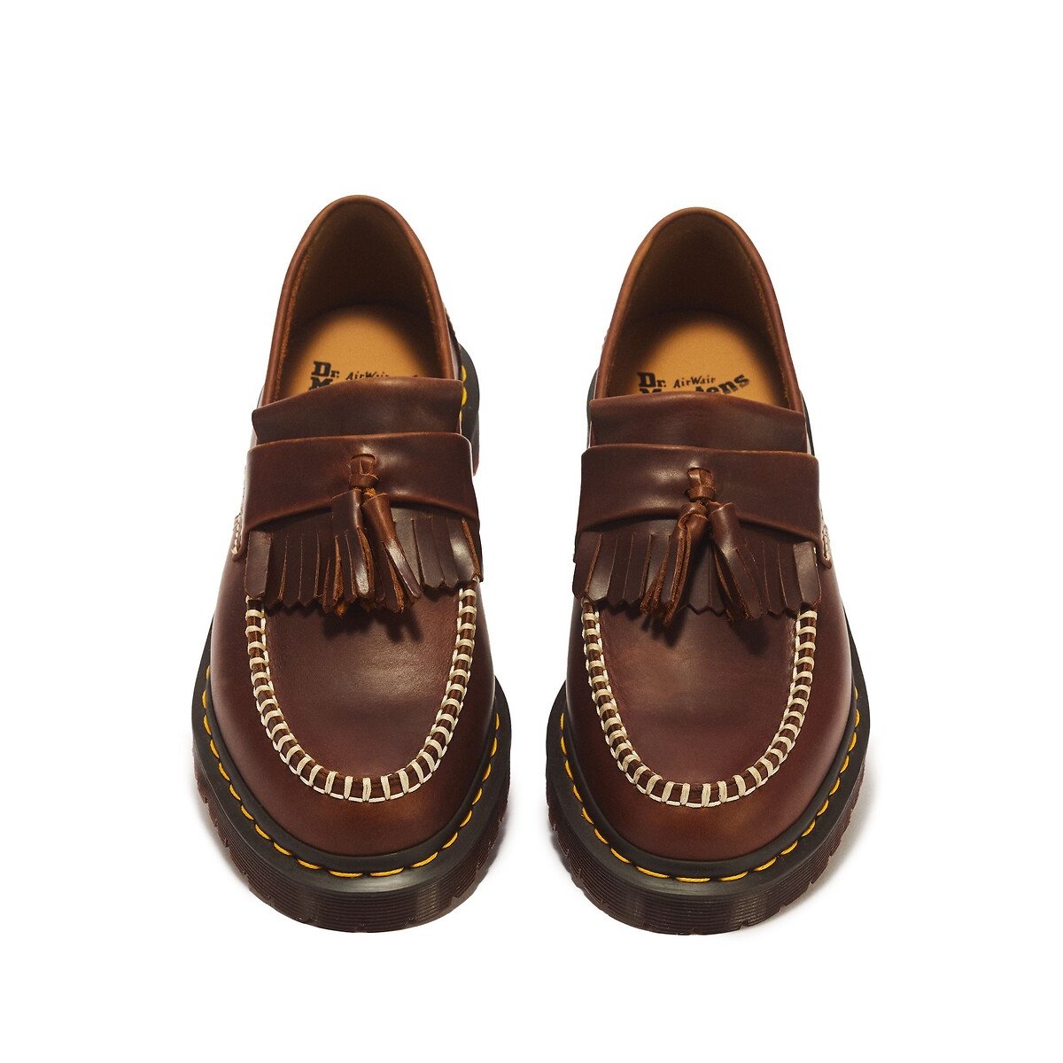 Mocassini Adrian Ben Tassel in pelle Orleans marrone, DR. MARTENS