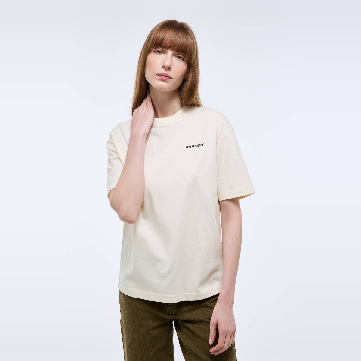 T-shirt à manches courtes imprimé au dos en coton BIO winter white, MONOPRIX
