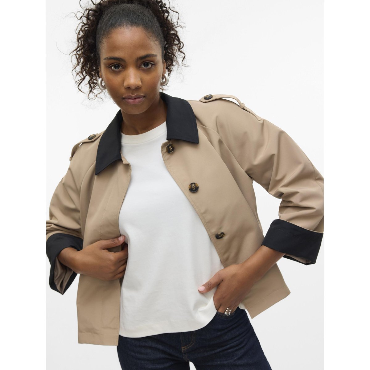 Parka Longue beige - silver mink, VERO MODA
