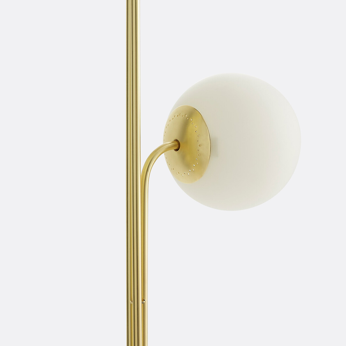 Moricio Brass & Opaline Glass Floor Lamp white, LA REDOUTE INTERIEURS
