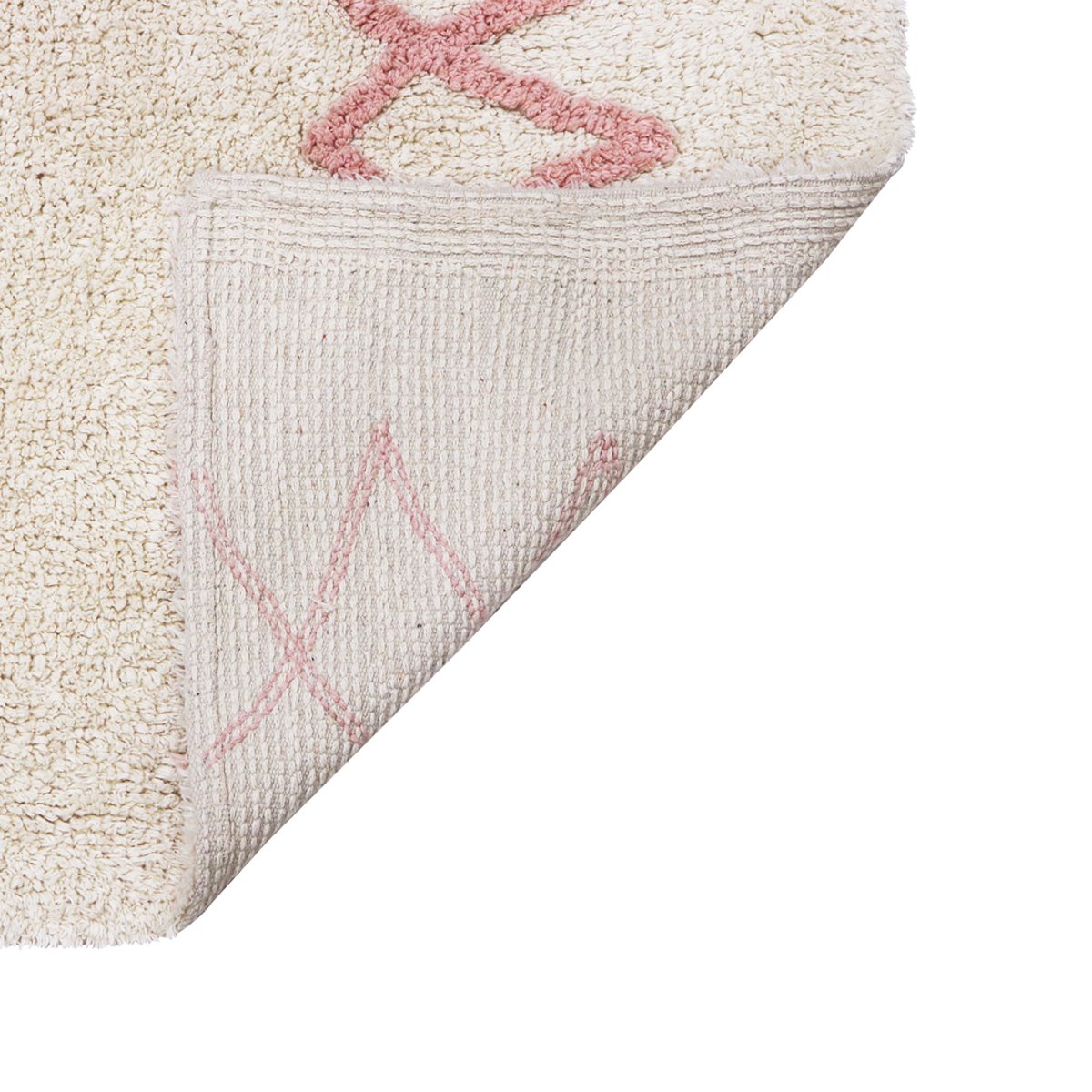 Tapis Rectangulaire en coton ATLAS beige rose, LORENA CANALS