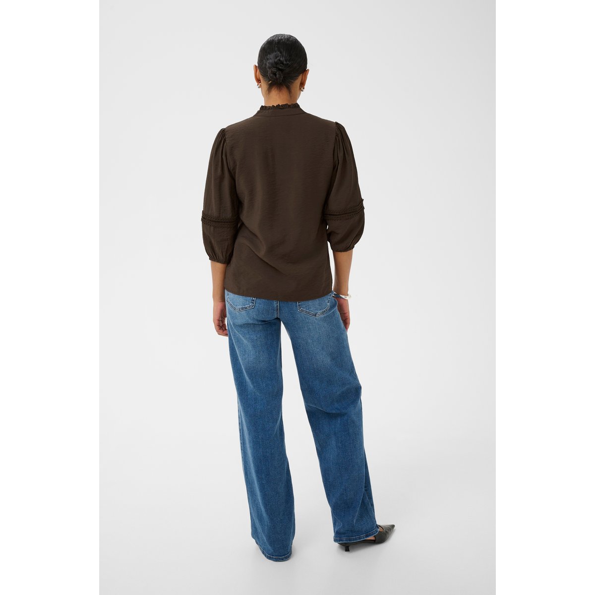 Blouse à manches longues marron chocolate brown, KAFFE