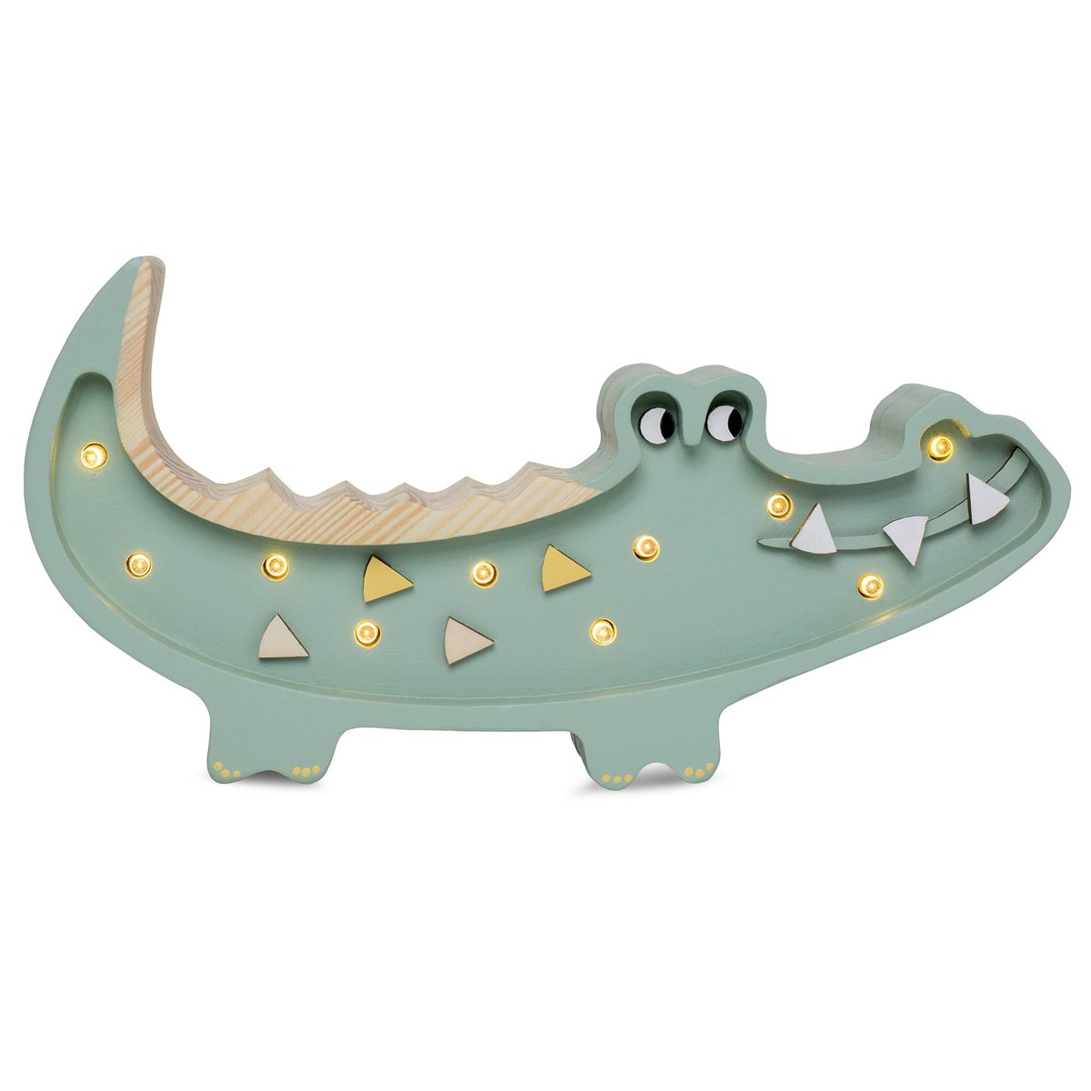 Petite Lampe Veilleuse Crocodile bois vert, LITTLE LIGHTS