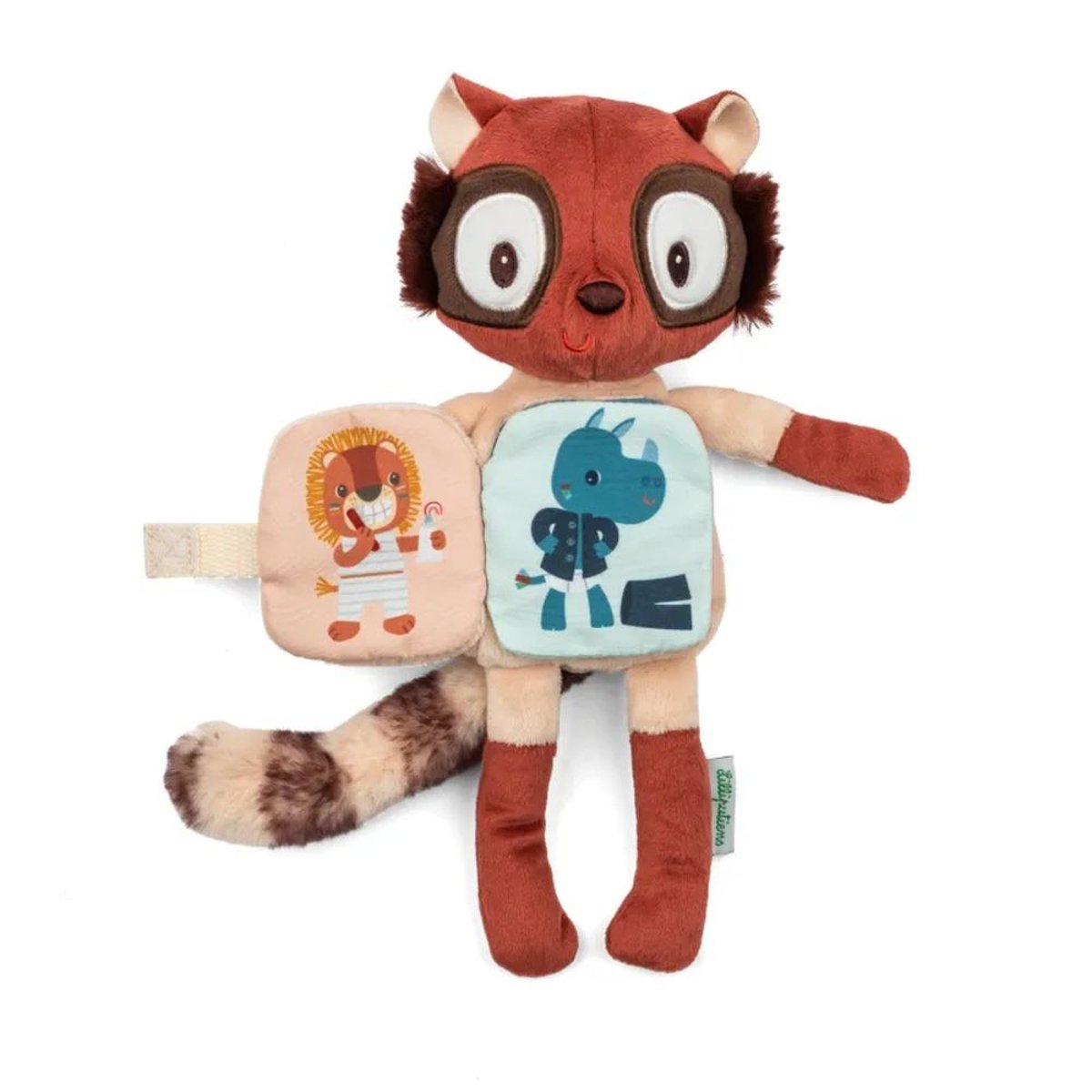 Peluche phosphorescente avec livre en tissu Elvis couleur unique, LILLIPUTIENS