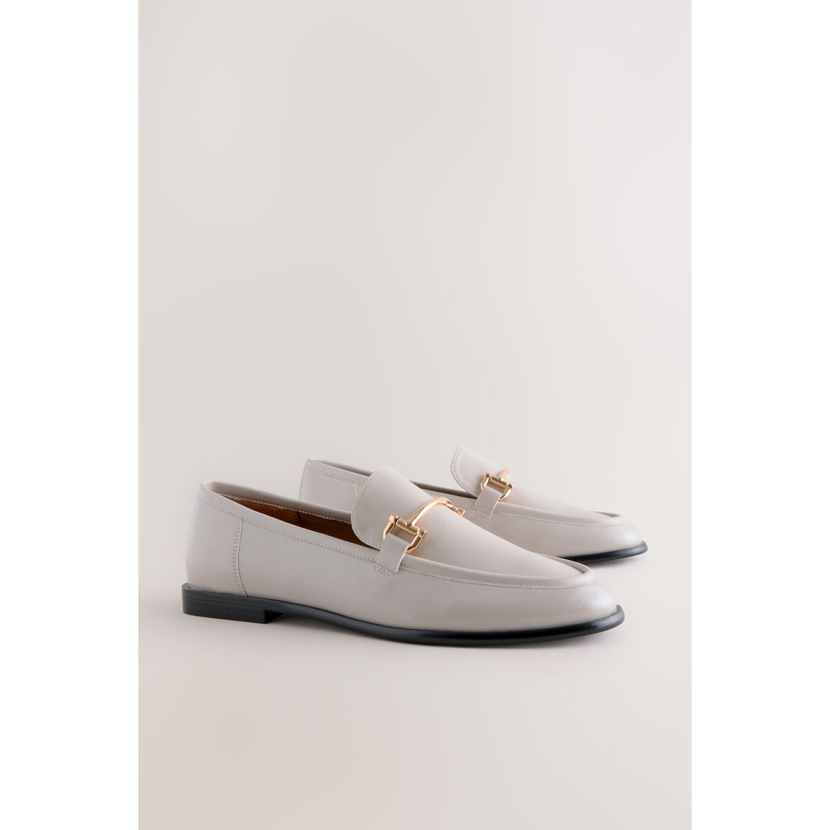 Mocassins à bout rond et liseré os, NEXT