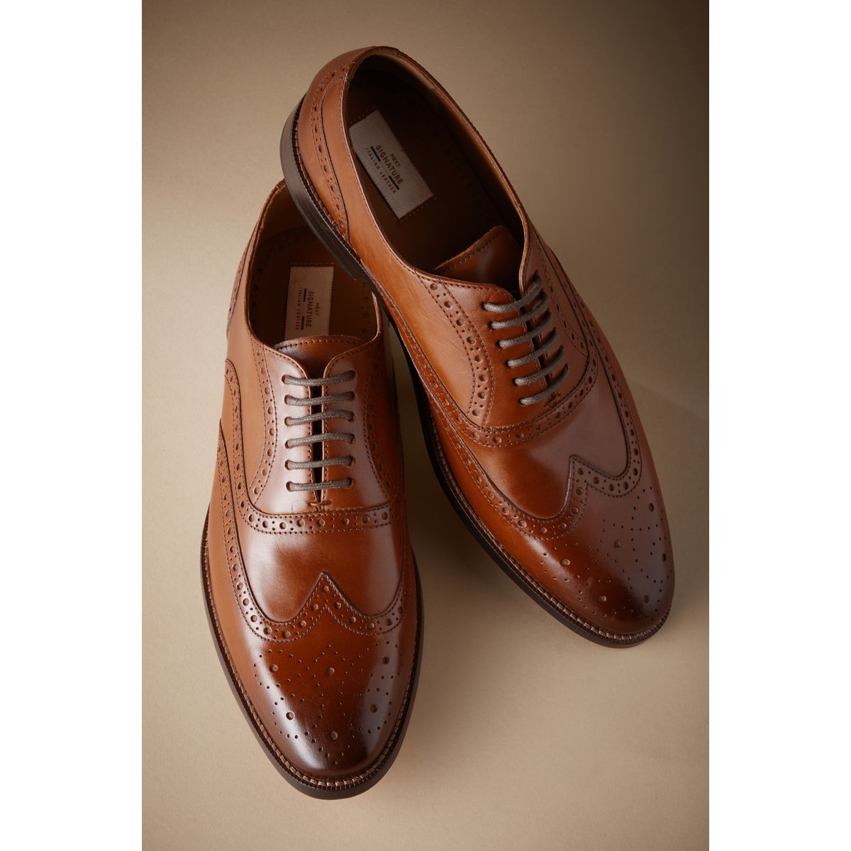 Chaussures richelieu à bout golf marron fauve, NEXT