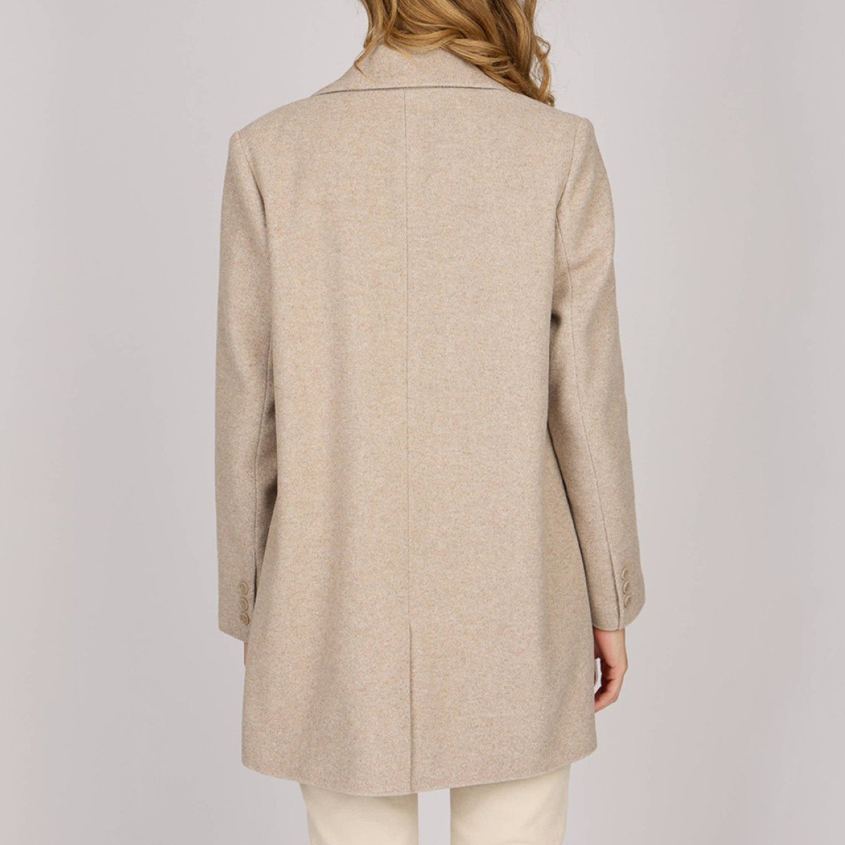 Manteau mi-long beige, MISE AU GREEN