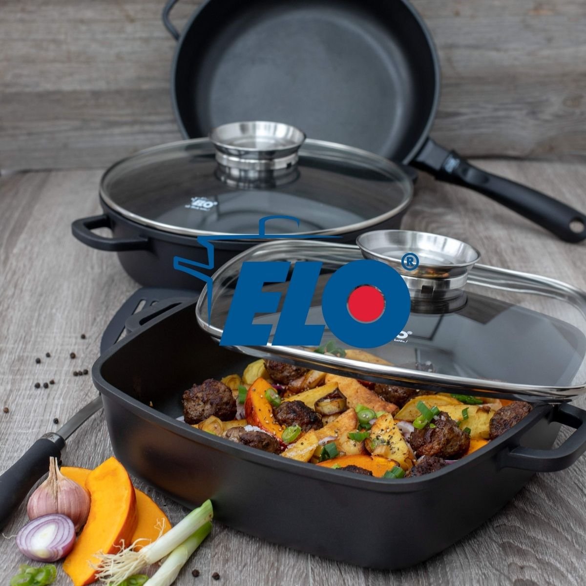 Cocotte 38 x 25 cm en fonte aluminium antiadhésive 7 L ALUCAST noir, ELO
