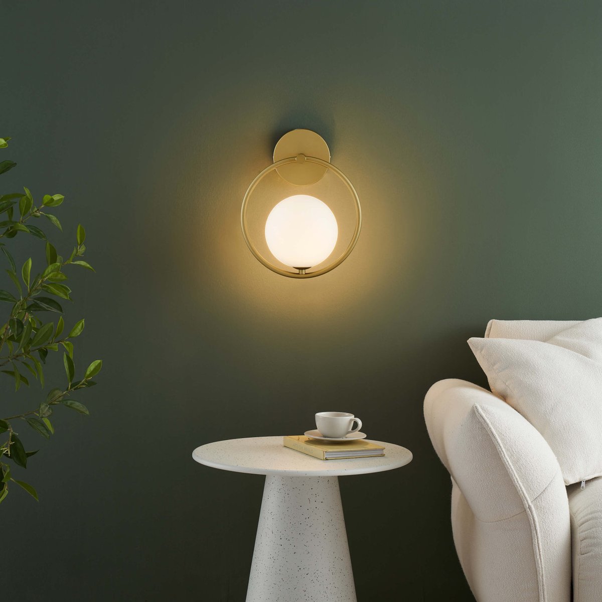 Applique moderne - STEYA blanc et doré, KOSILUM