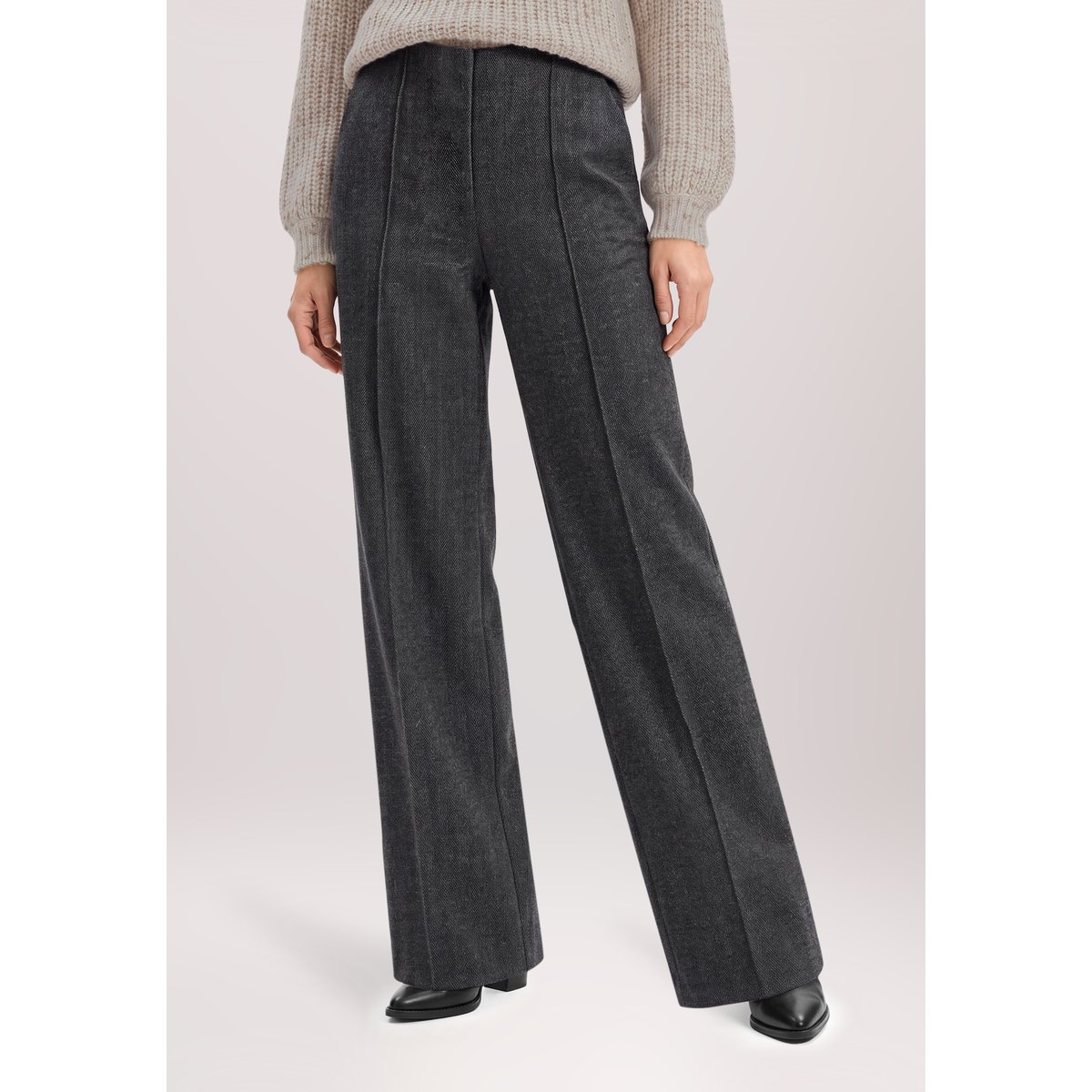 Pantalon à enfiler à nervures noir/gris, CARTOON