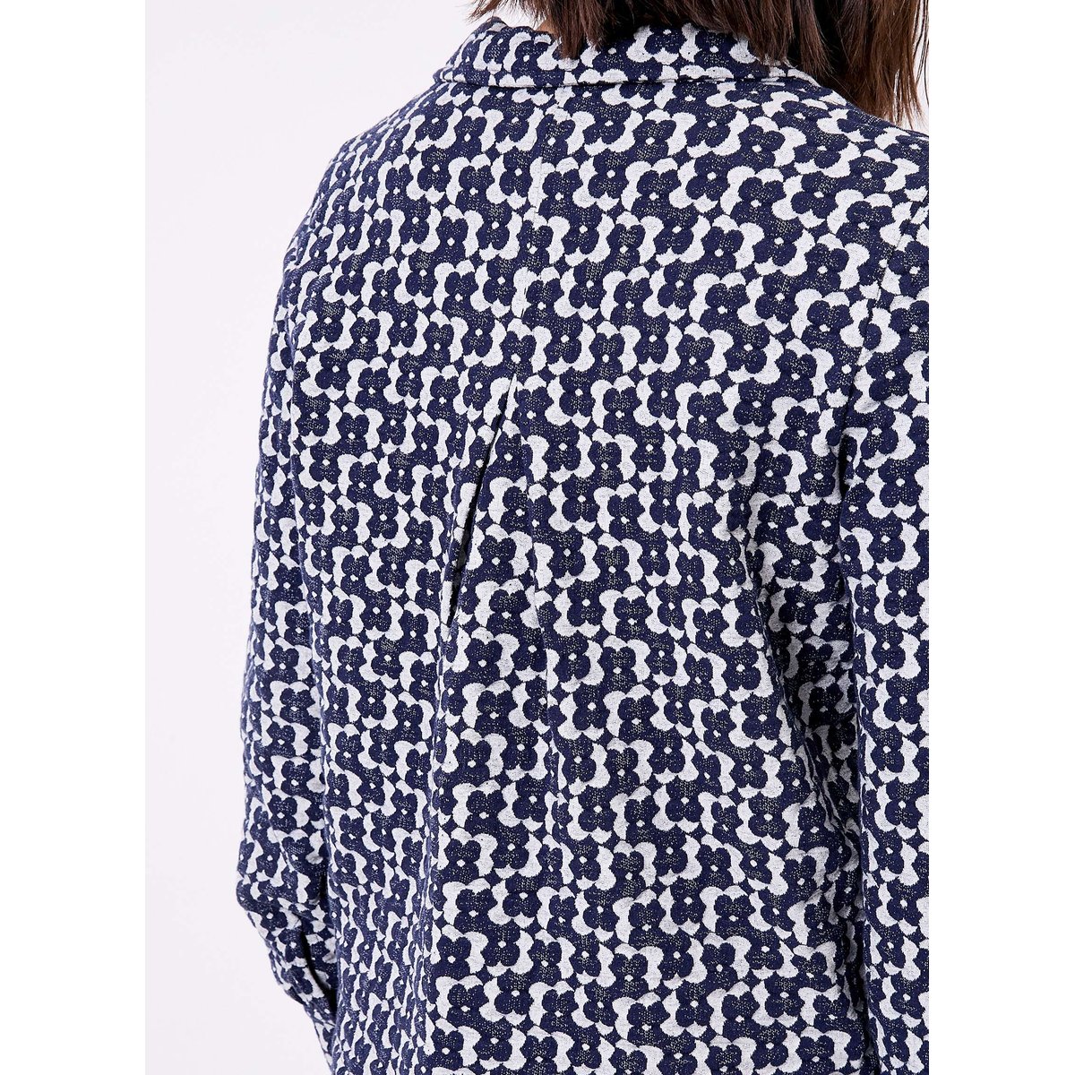 Veste maille jacquard bio SUMALI bleu navy, PRINCESSE NOMADE