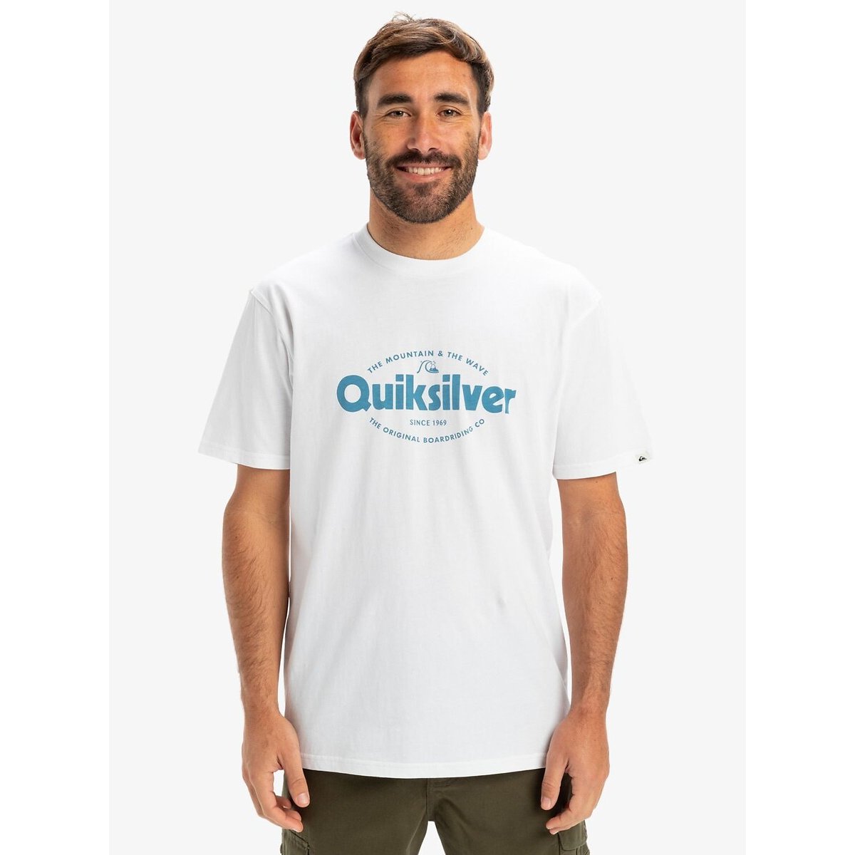 T-shirt manches courtes gros logo blanc, QUIKSILVER