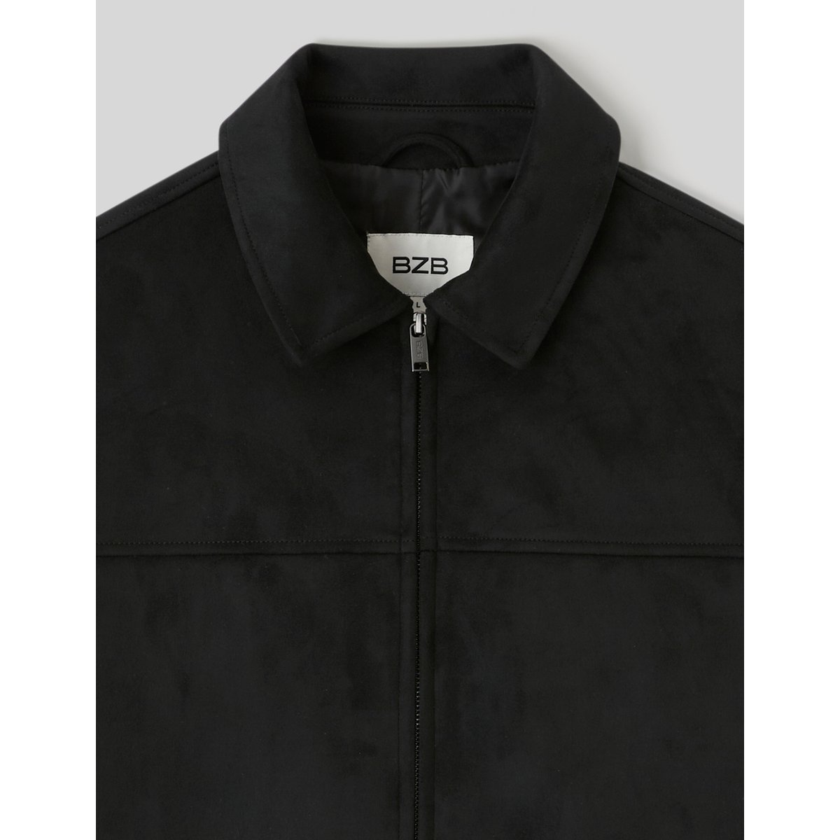 Veste zippée en suédine noir, BZB