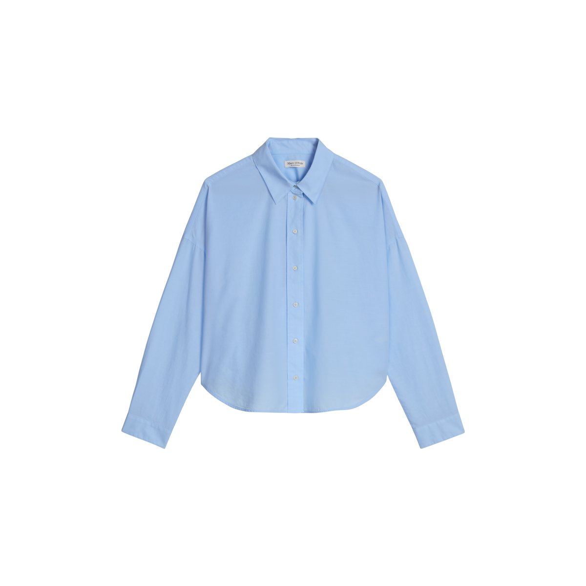 Chemisier regular en coton chambray bleu clair, MARC O'POLO