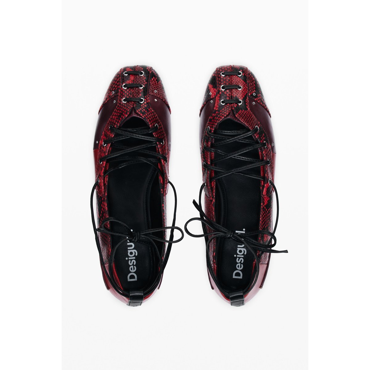Ballerine à cordes rouge, DESIGUAL