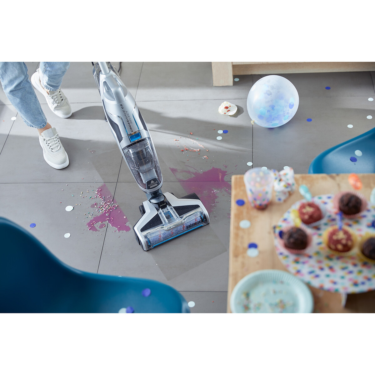 Aspirateur laveur Crosswave C3 Select B3551N gris/bleu, BISSELL