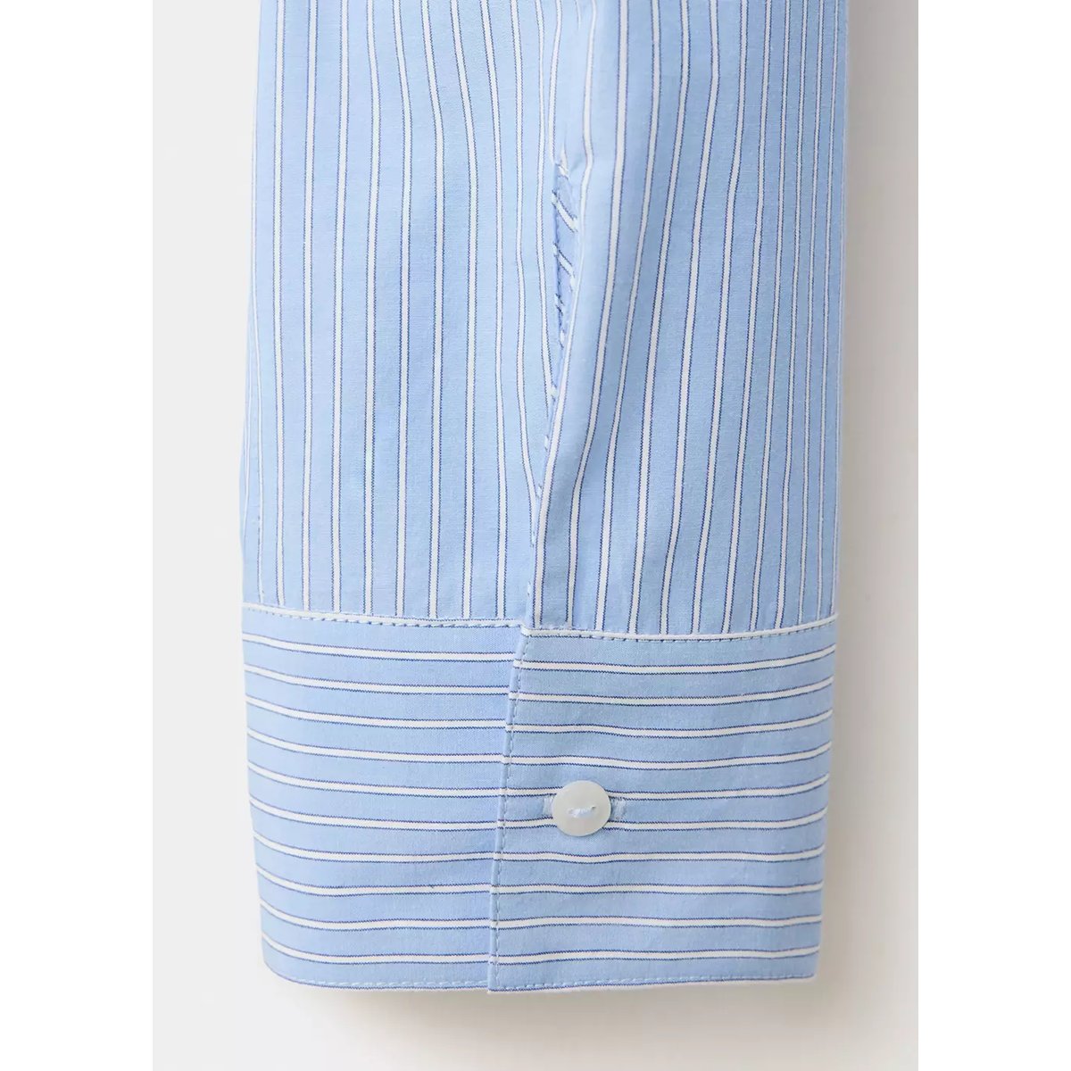 Chemise 100 % coton rayures bleu ciel, MANGO TEEN