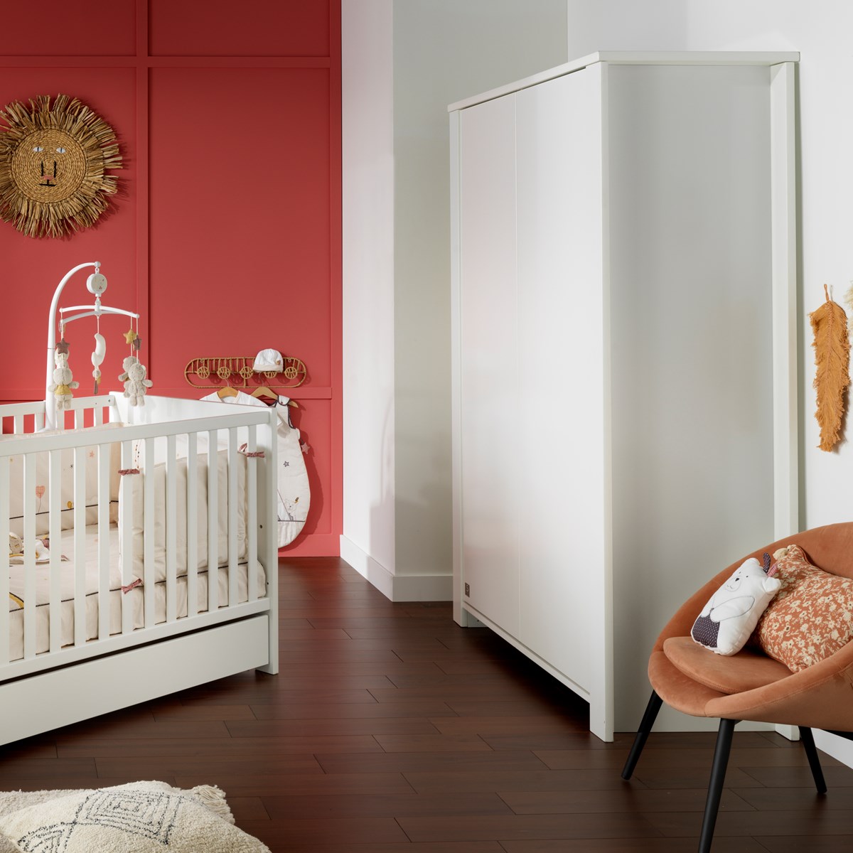 Armoire bébé 2 portes blanc, SAUTHON