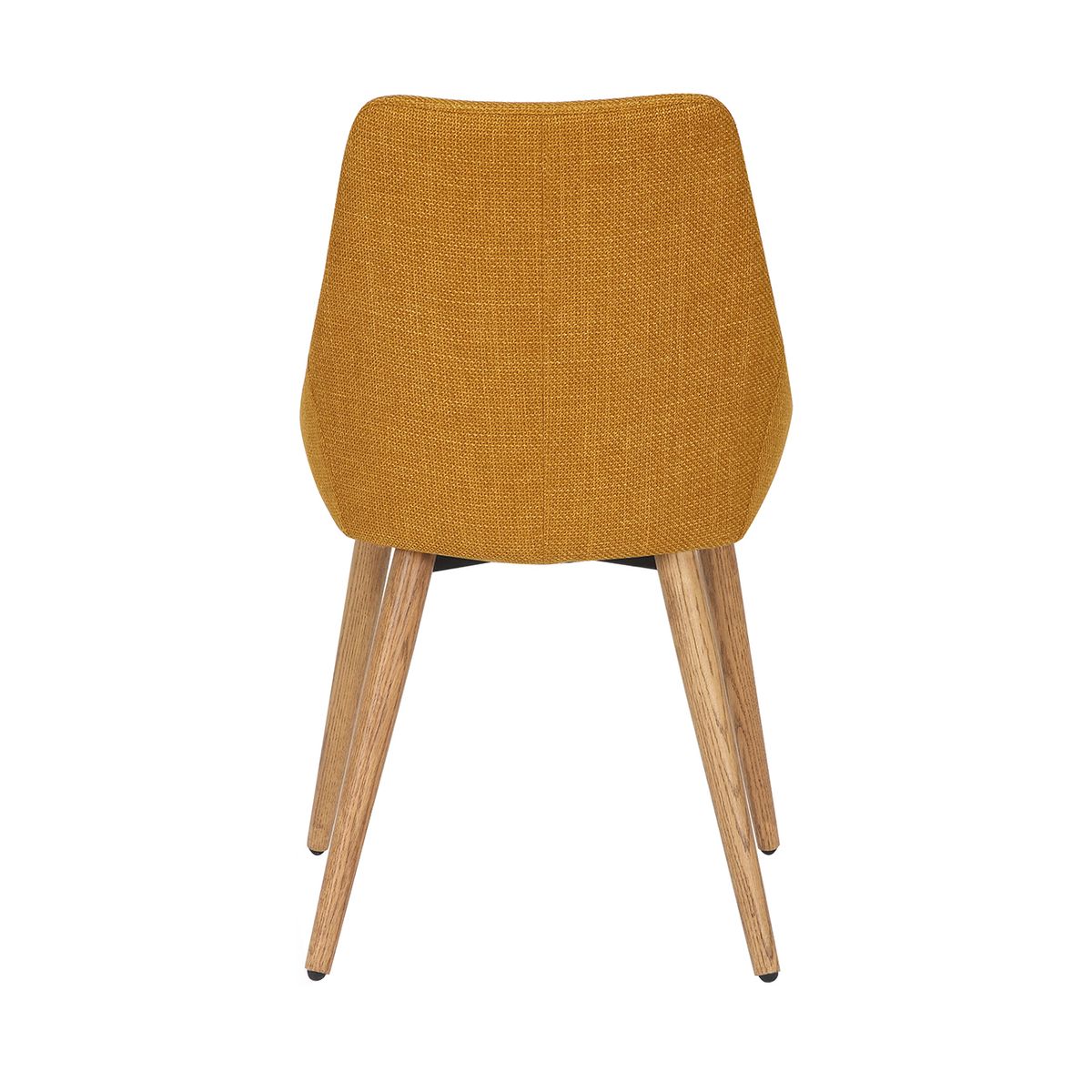 Chaise repas en tissu  pied chêne ocre, ZAGO