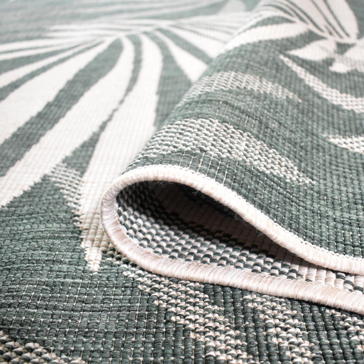 Tapis extérieur, kilim reversible AG REVERSIBLE écru, vert, UN AMOUR DE TAPIS
