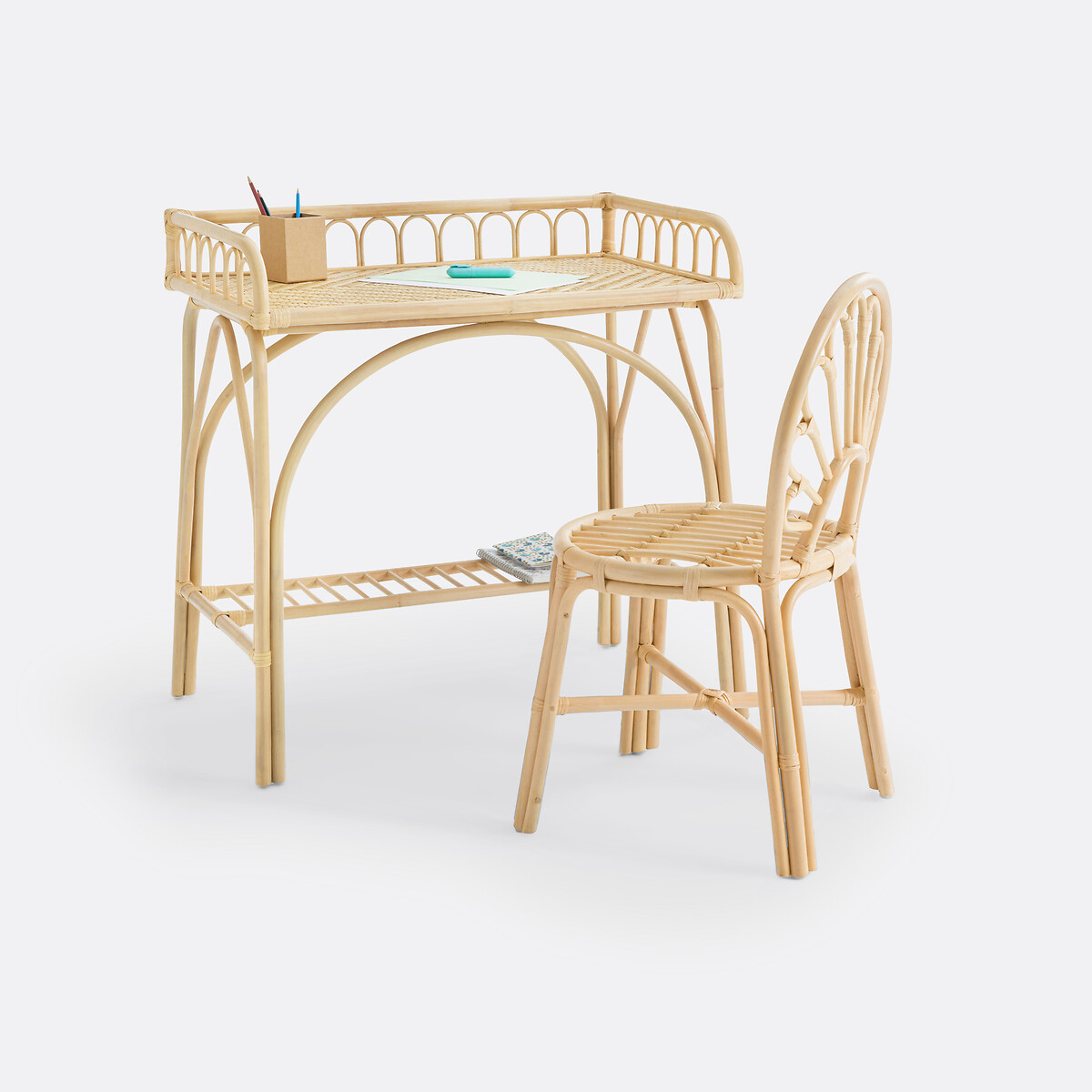 Cadeira para criança, em rattan, Albin rotim natural, LA REDOUTE INTERIEURS