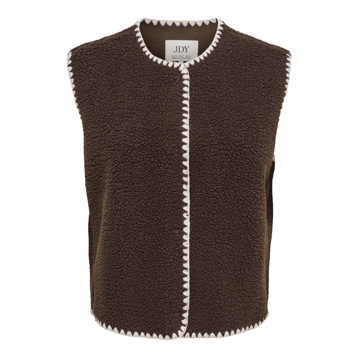 Gilet En Peluche chocolate brown, JDY