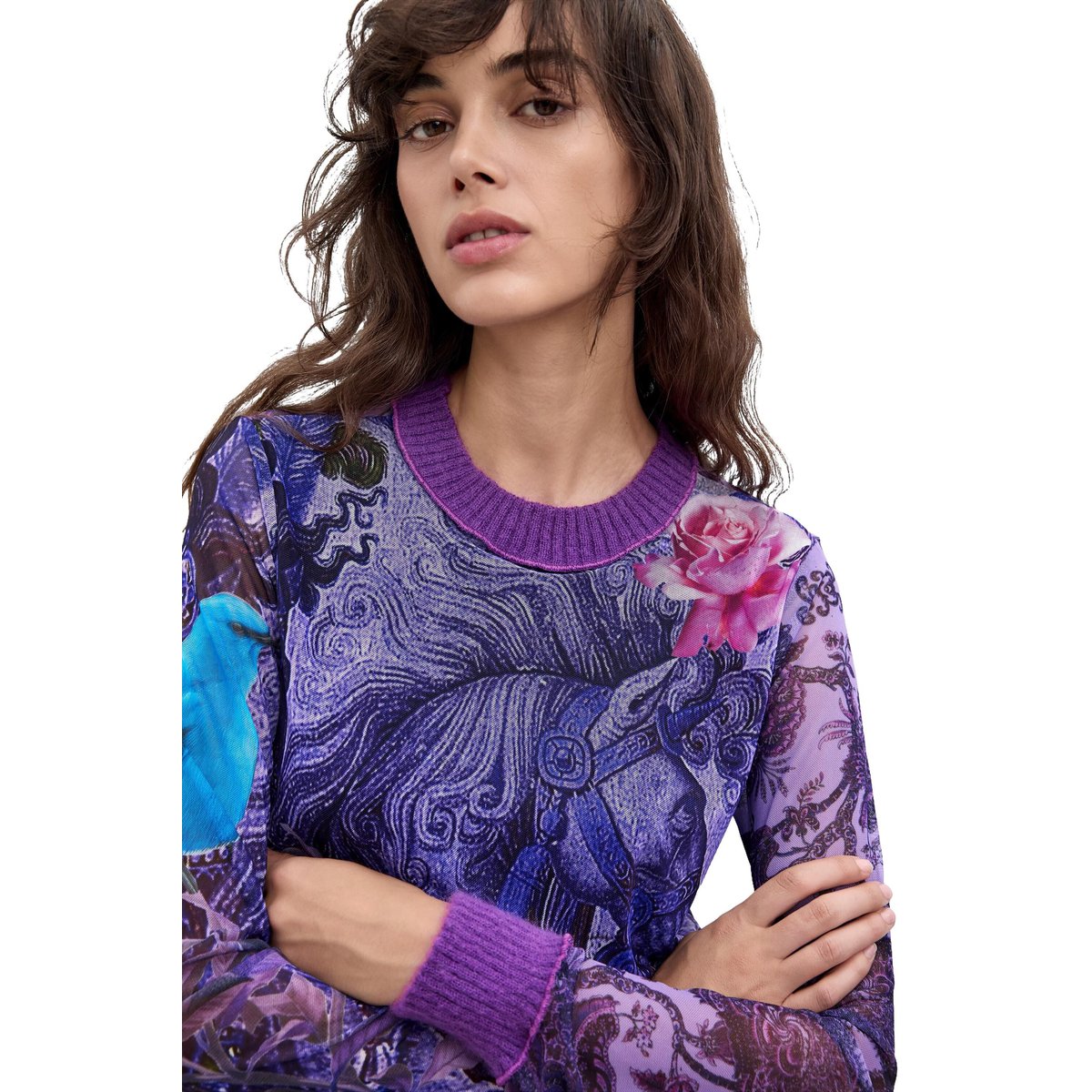T-shirt imprimé M. C. Lacroix violet, DESIGUAL
